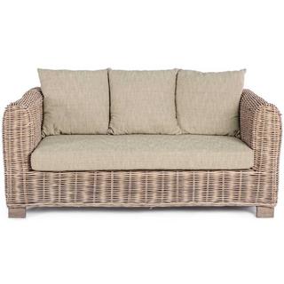 mutoni Gartensofa Rattan mit Kissen Fortaleza (2-Sitzer)  