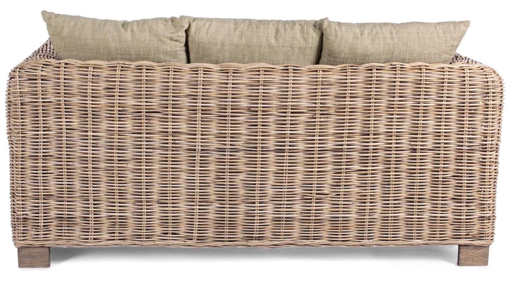 mutoni Gartensofa Rattan mit Kissen Fortaleza (2-Sitzer)  