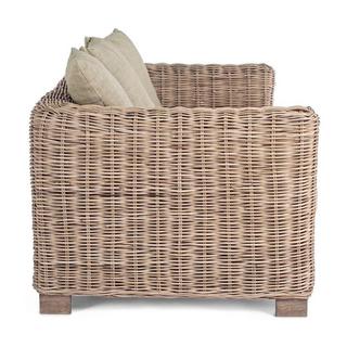 mutoni Gartensofa Rattan mit Kissen Fortaleza (2-Sitzer)  