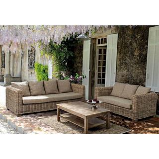 mutoni Gartensofa Rattan mit Kissen Fortaleza (2-Sitzer)  