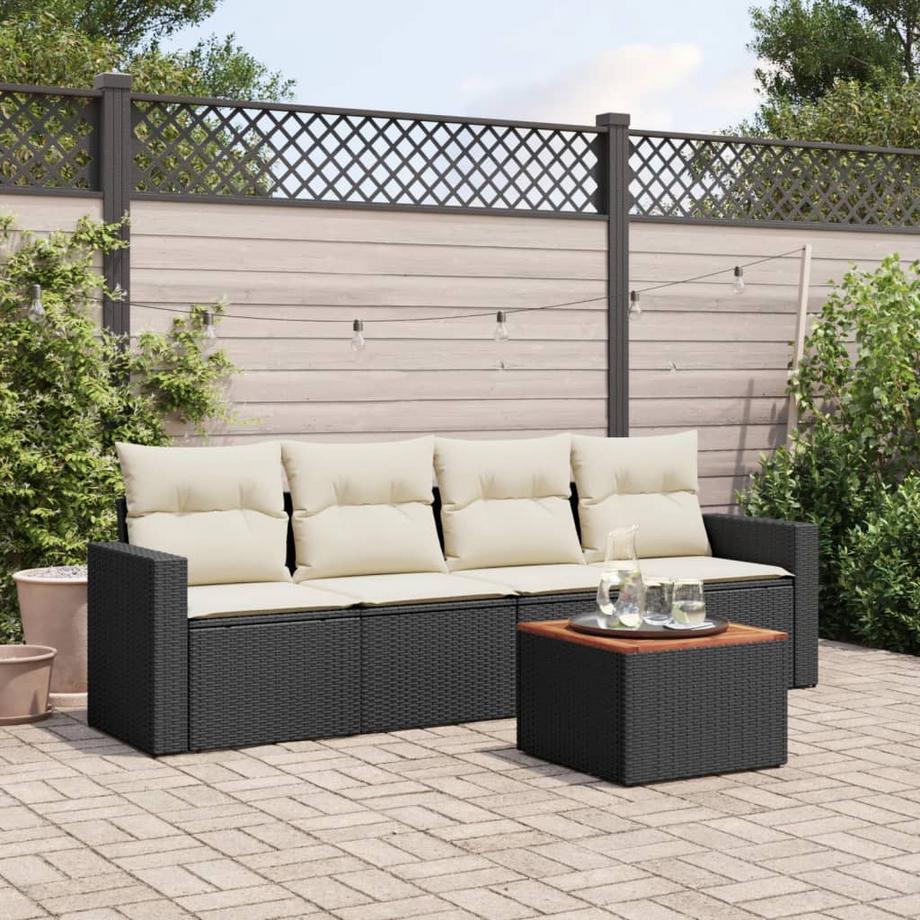 VidaXL set divano da giardino Polirattan  