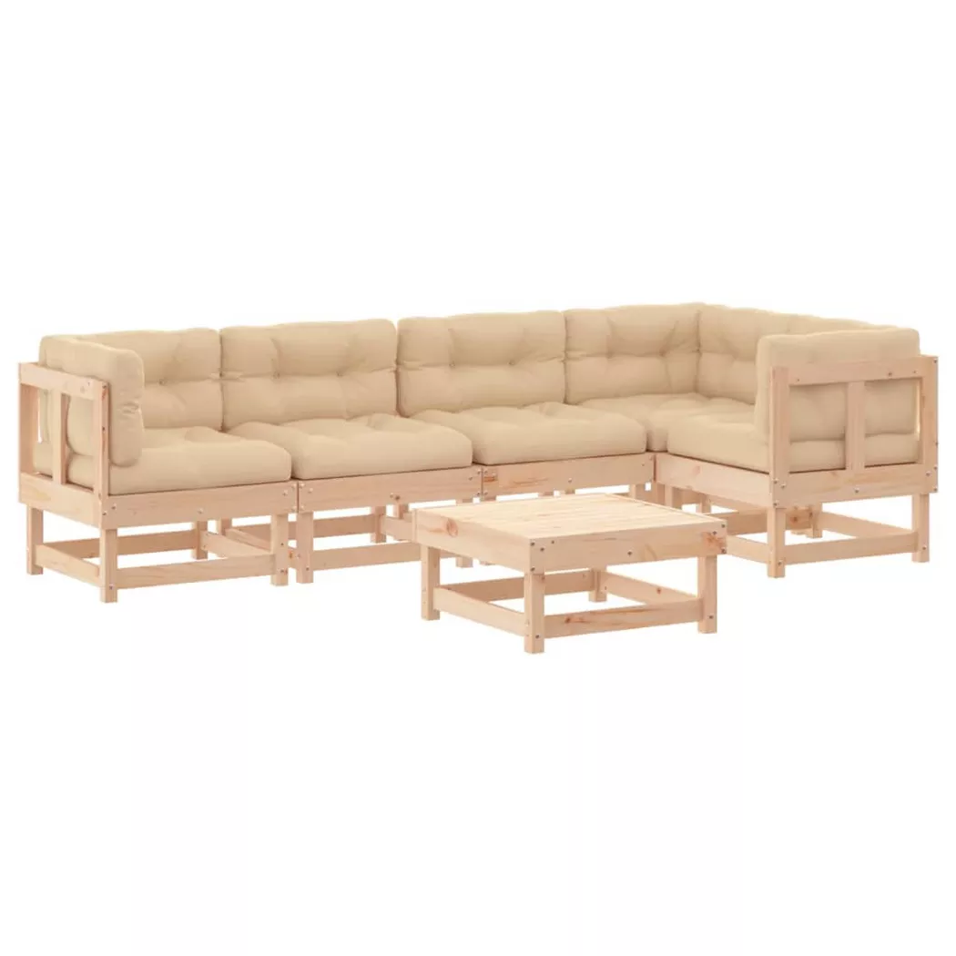 VidaXL - Garten lounge set holz, One Size, Braun