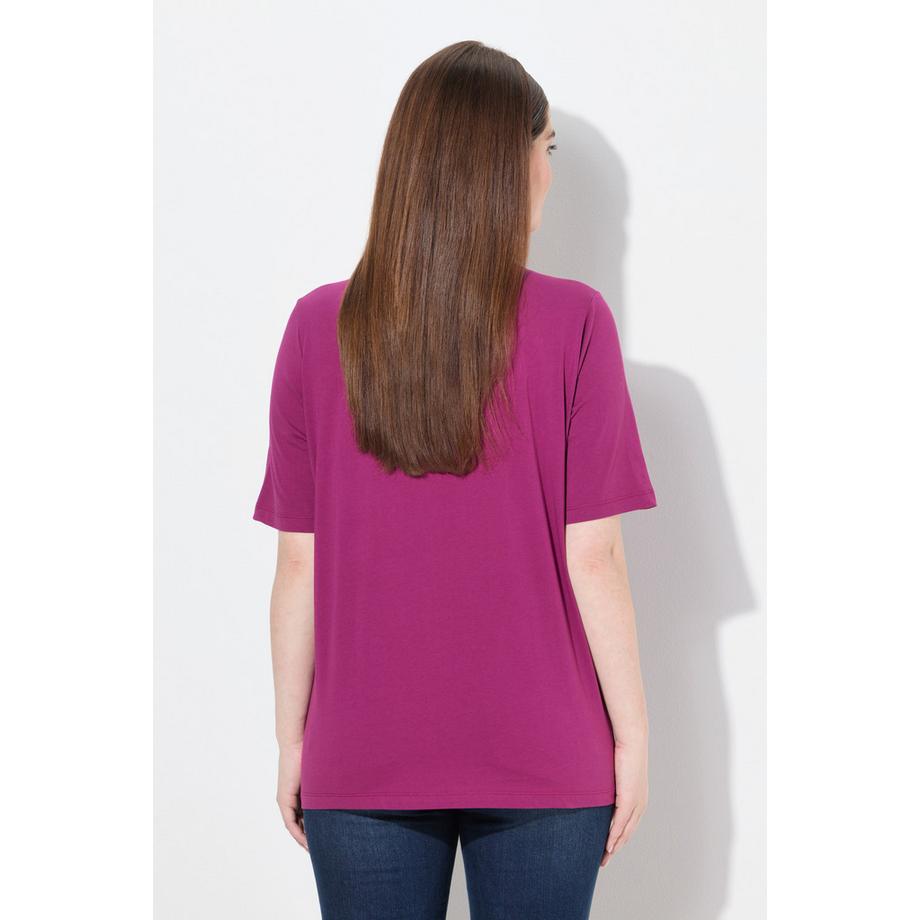 Ulla Popken T-Shirt Classic Trachtenmotiv Scollo a V Maniche Corte  