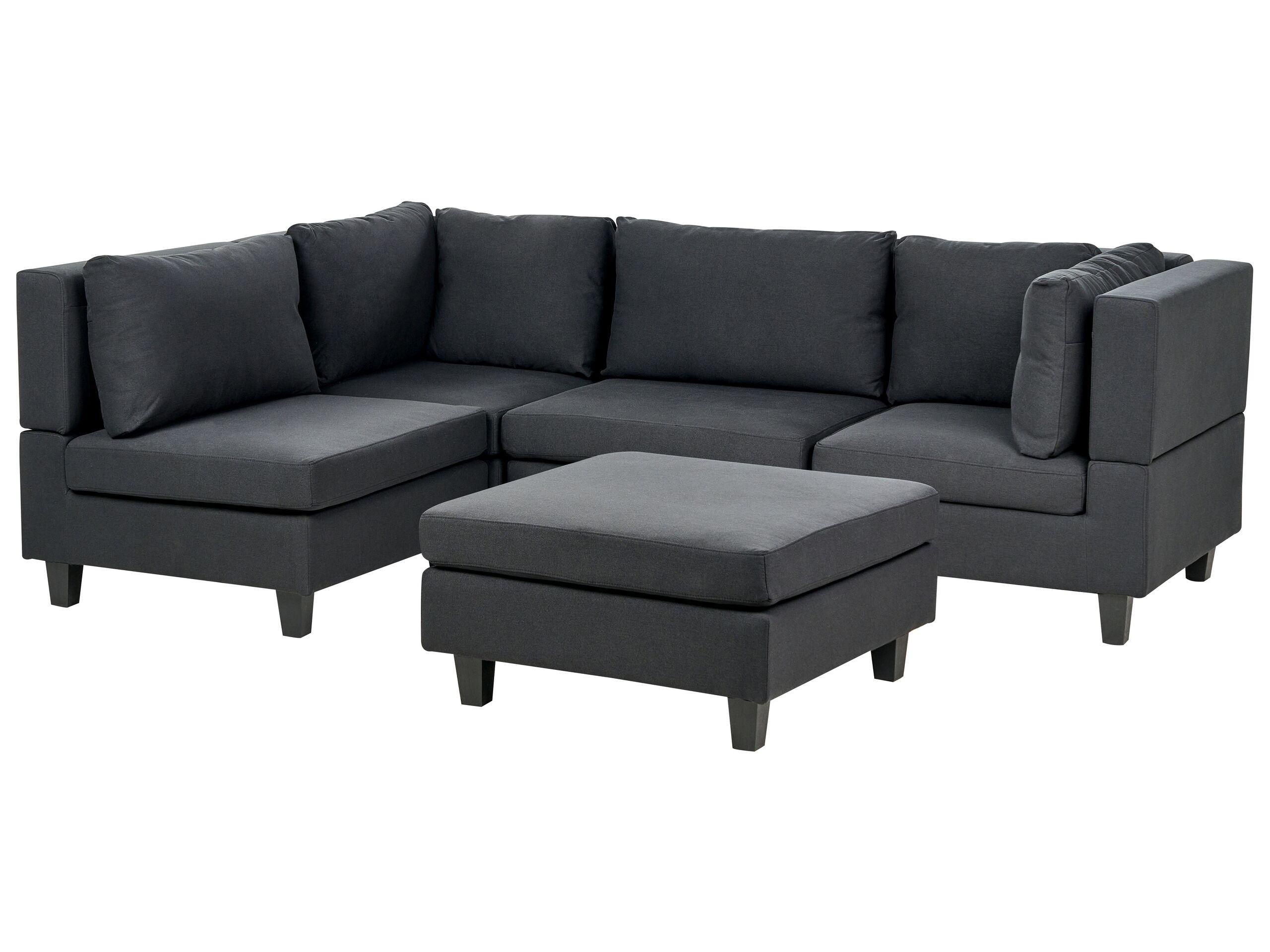 Beliani Ecksofa mit Ottomane aus Polyester Klassisch UNSTAD  