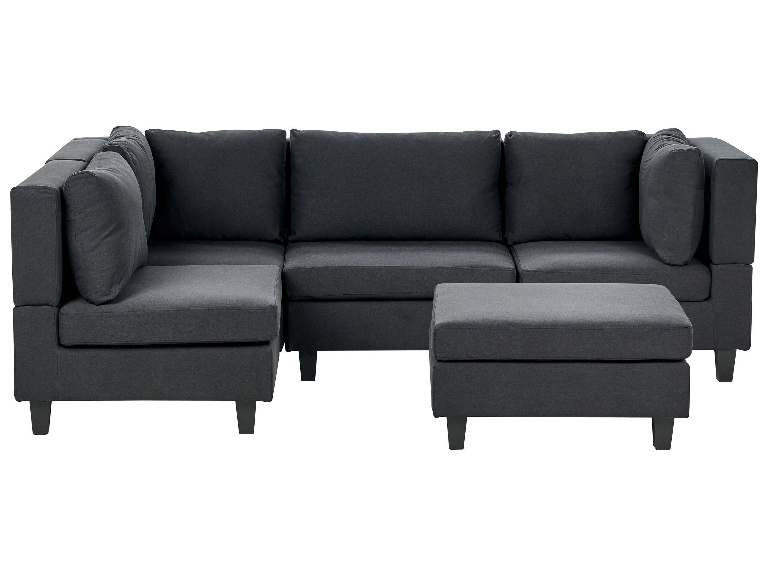 Beliani Ecksofa mit Ottomane aus Polyester Klassisch UNSTAD  