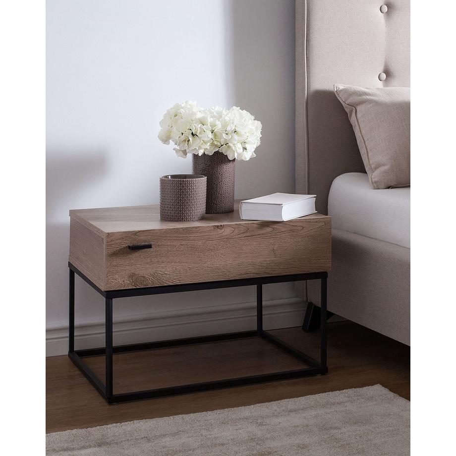 Beliani Comodino 1 cassetto en Pannello di fibre (LDF) Industriale CAIRO  