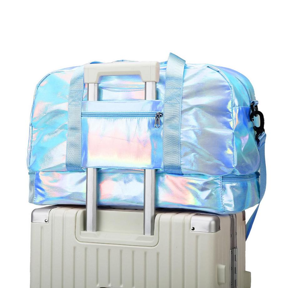 Only-bags.store Holografische Sporttasche mit Schuhfach  