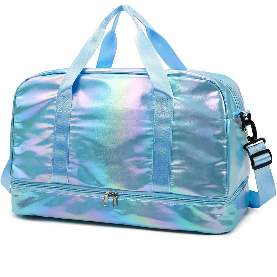 Sporttasche, Reisetasche, Glitzersporttasche mit Schuhfach. Trainingstasche, Fitnesstasche
