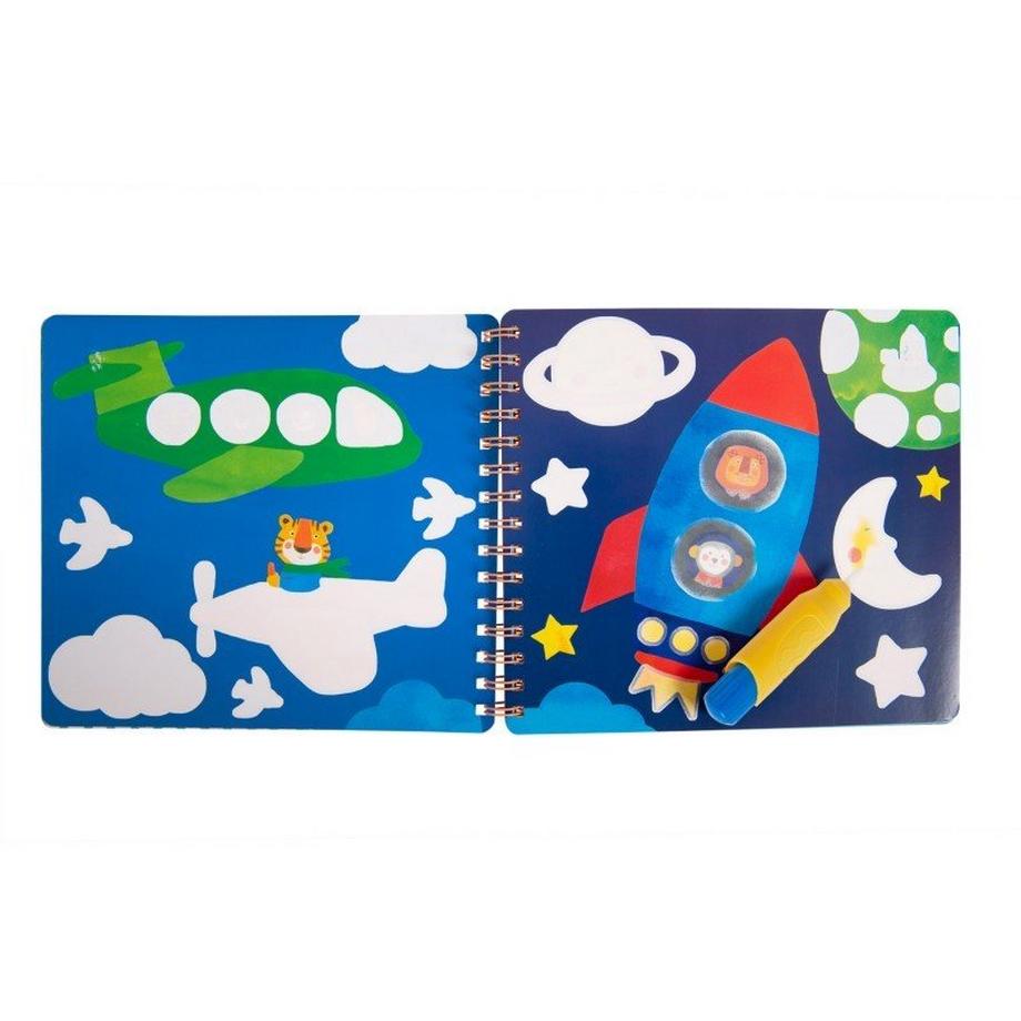 Moulin Roty  Malbuch mit Zauberpinsel, Les Popipop 