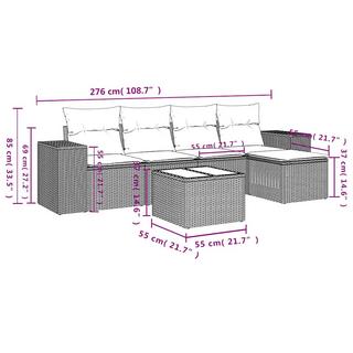 VidaXL Garten sofagarnitur poly-rattan  