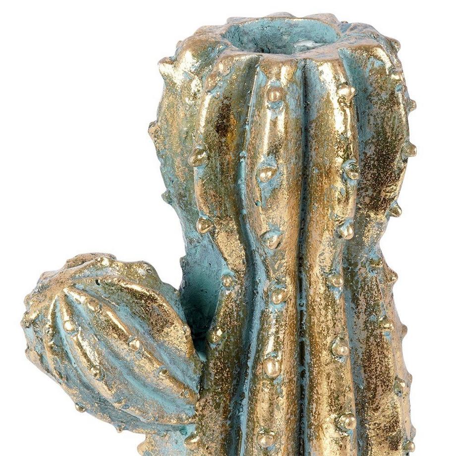 B2X  Pot de fleurs unique en forme de cactus doré en ciment 