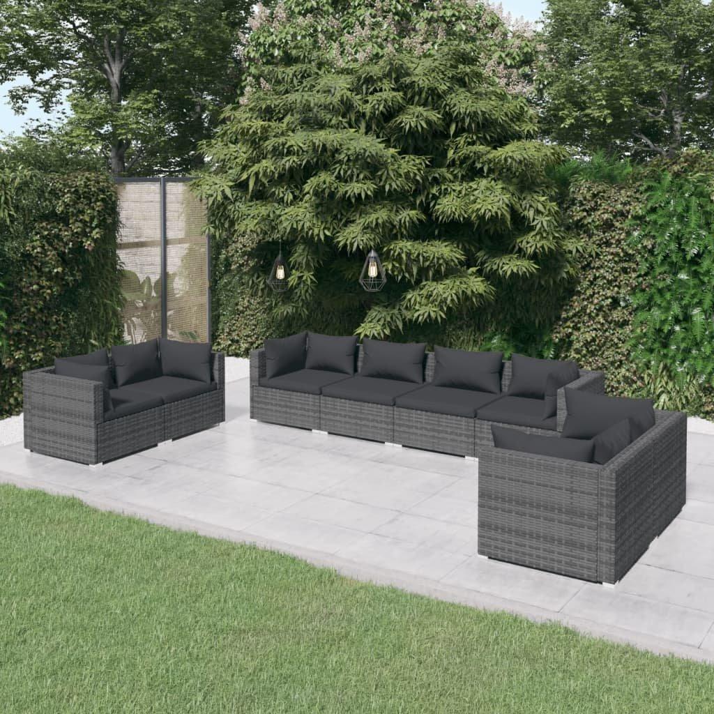 VidaXL set salotto da giardino Polirattan  