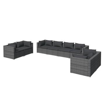 Garten-lounge-set poly-rattan