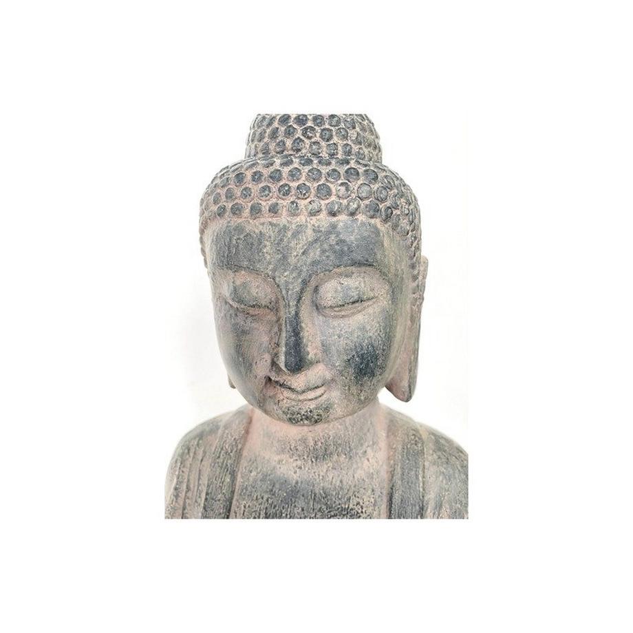 Vente-unique  Statue décorative d'extérieur Bouddha en ciment gris - L. 36 x H. 60.5 cm - GAUTAMA 