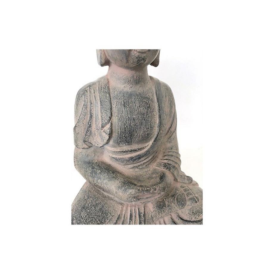 Vente-unique  Statue décorative d'extérieur Bouddha en ciment gris - L. 36 x H. 60.5 cm - GAUTAMA 