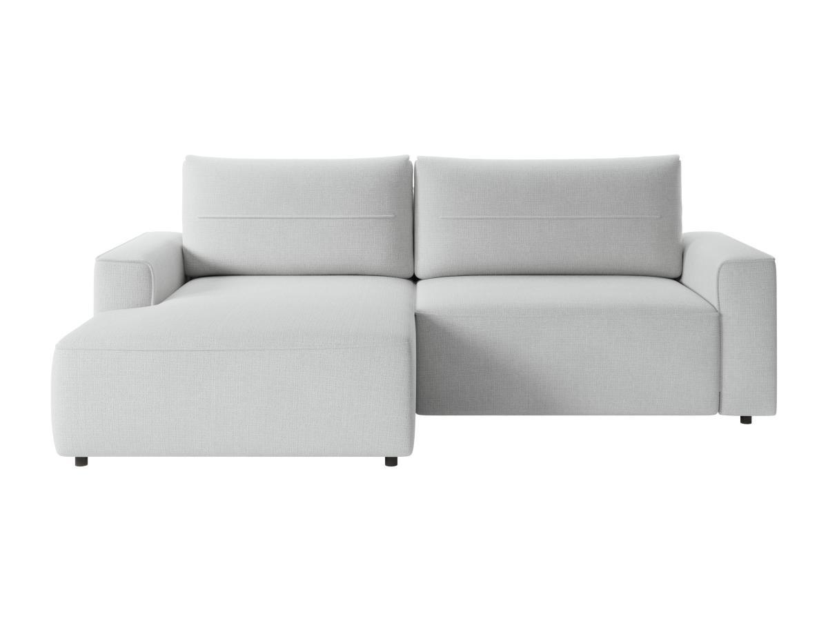 Vente-unique Ecksofa mit Schlaffunktion - Ecke links - Strukturstoff - Grau - VESATO  