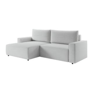 Vente-unique Ecksofa mit Schlaffunktion - Ecke links - Strukturstoff - Grau - VESATO  