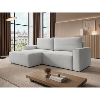 Vente-unique Ecksofa mit Schlaffunktion - Ecke links - Strukturstoff - Grau - VESATO  