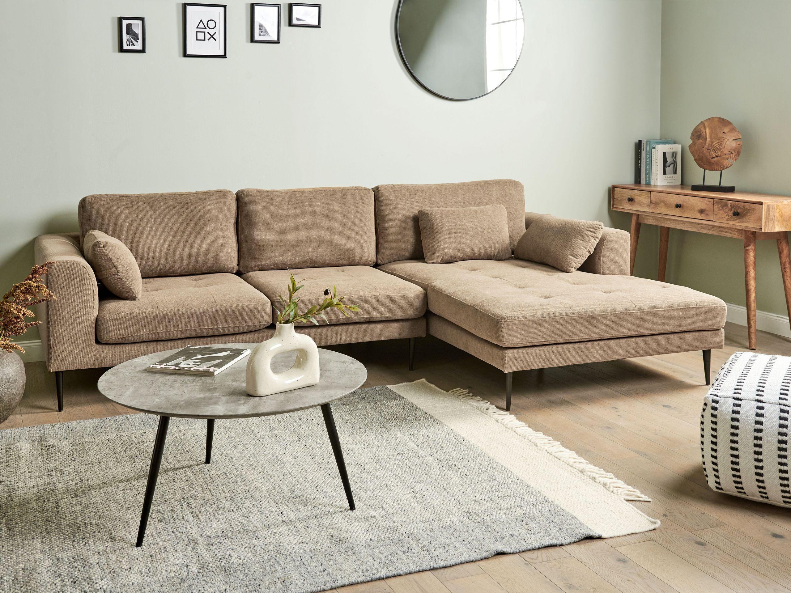 Beliani Ecksofa aus Polyester Modern FLAM  