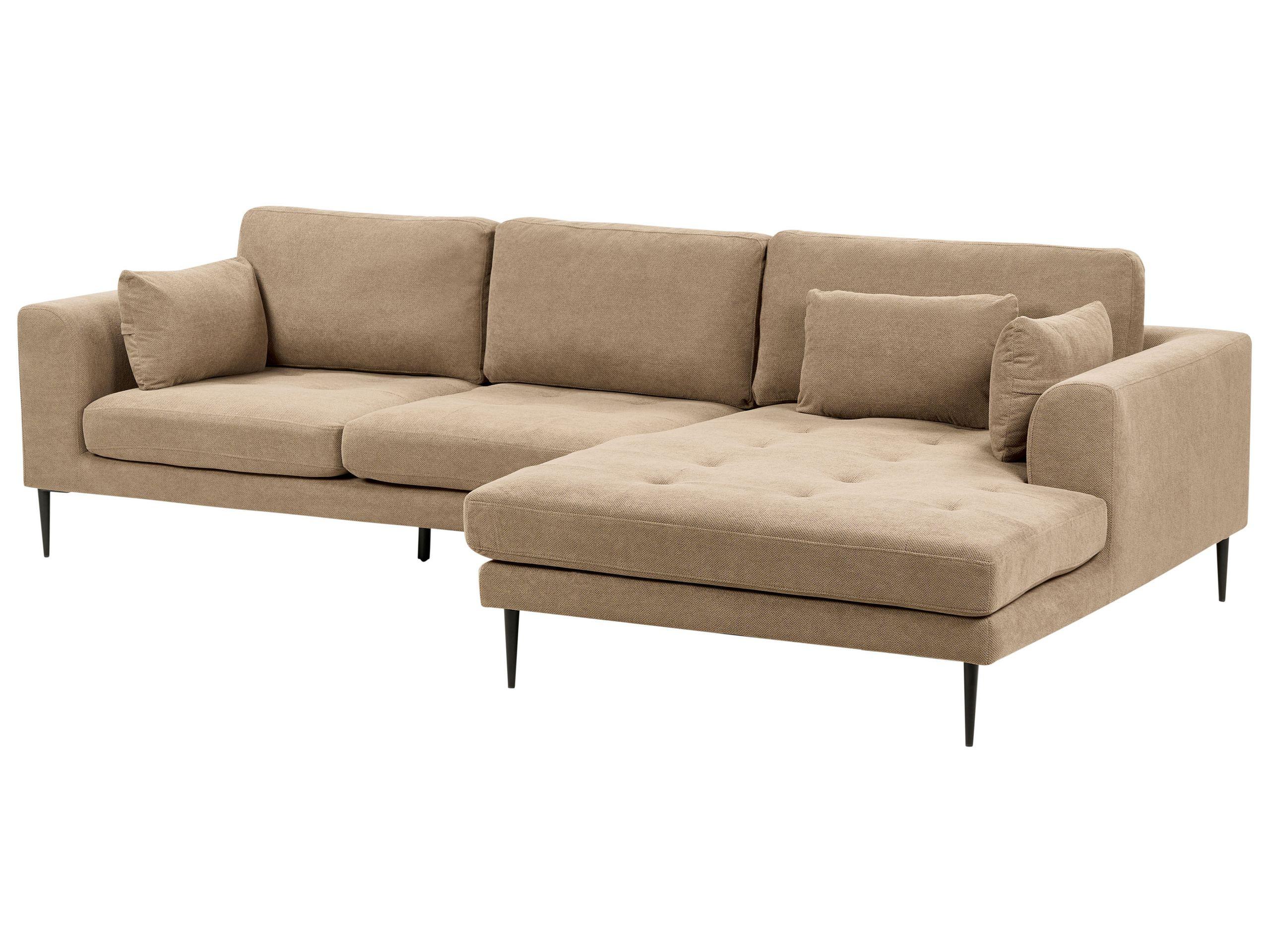 Beliani Ecksofa aus Polyester Modern FLAM  