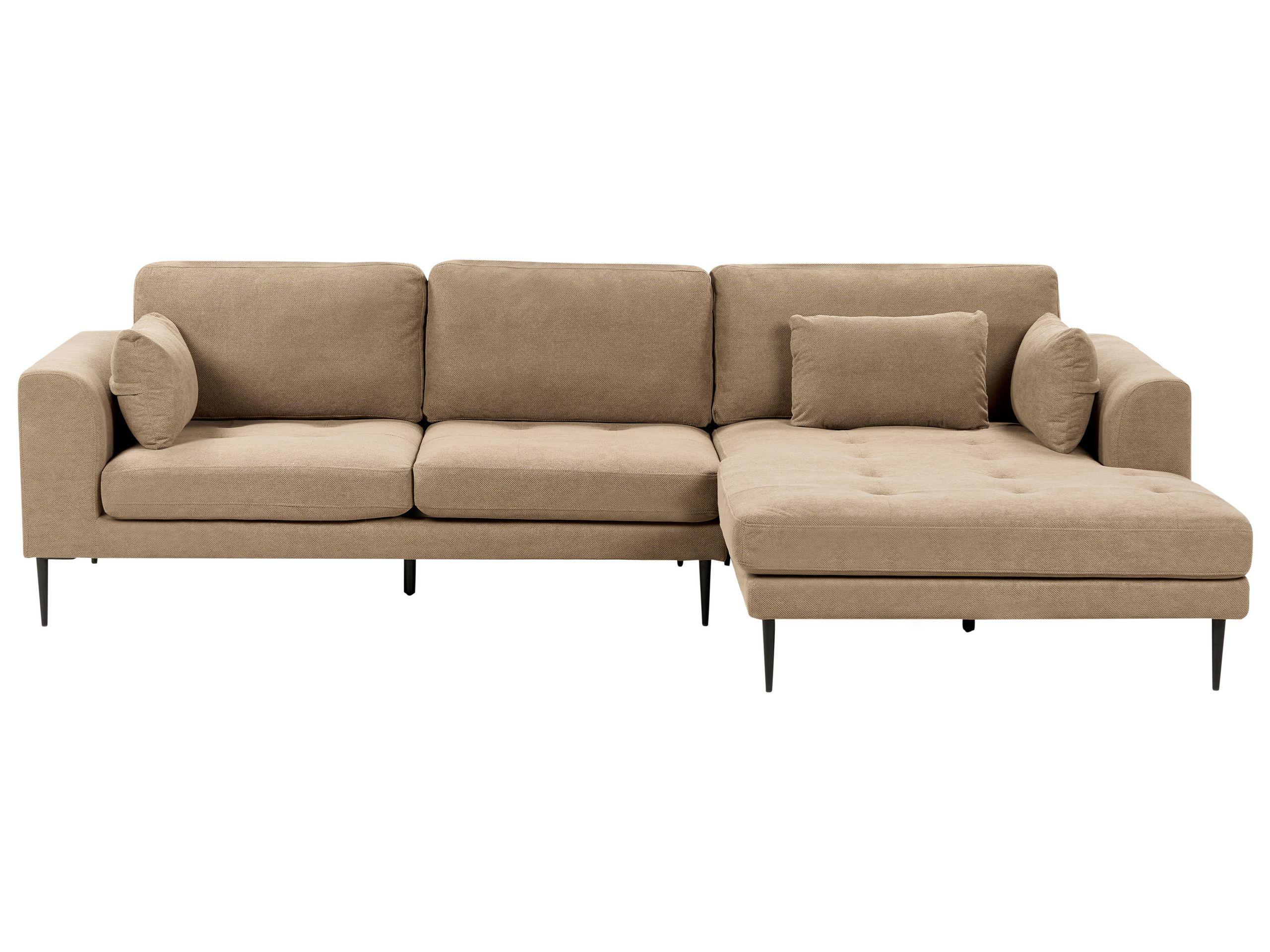 Beliani Ecksofa aus Polyester Modern FLAM  