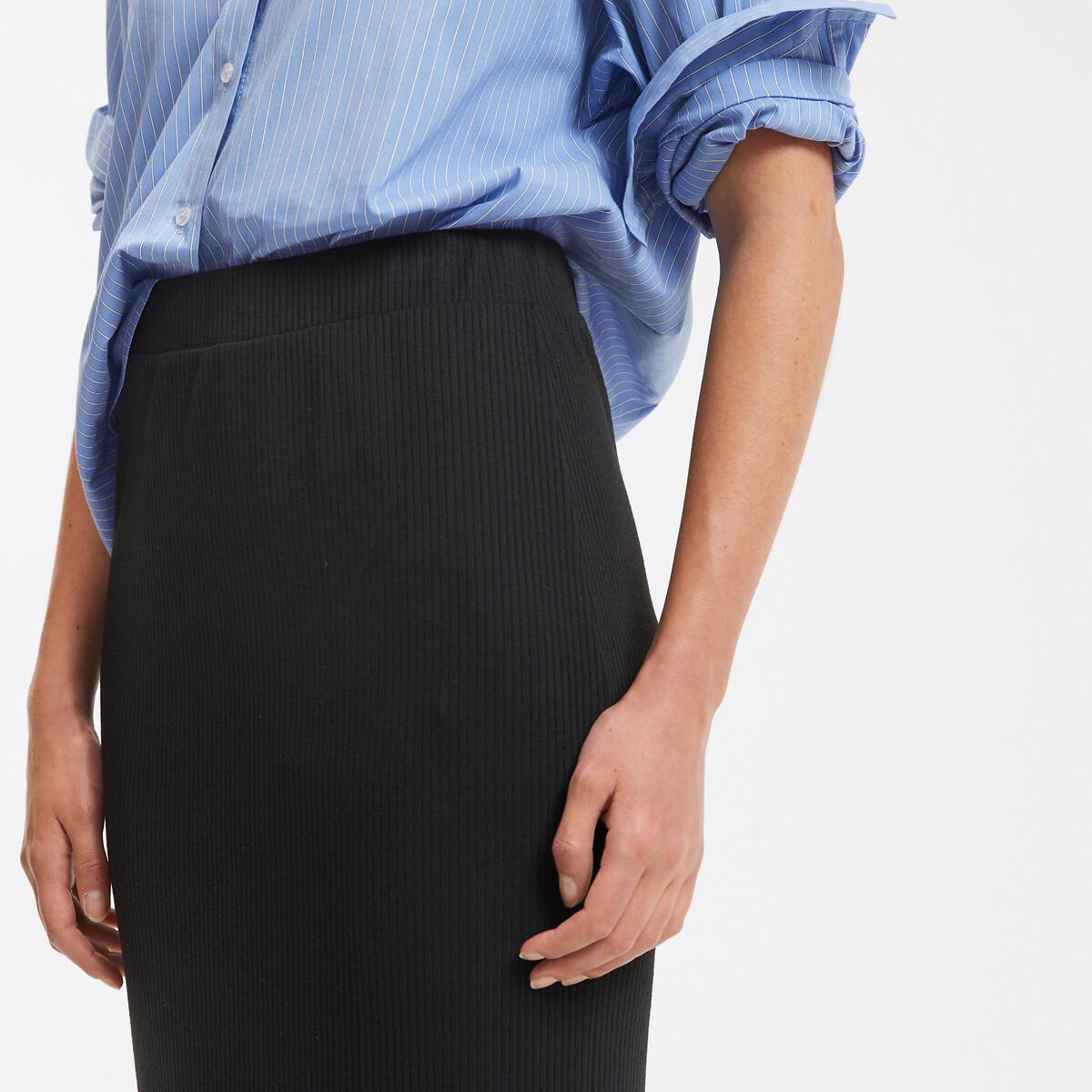 La Redoute Collections Gerippter Jersey Enger Maxirock  