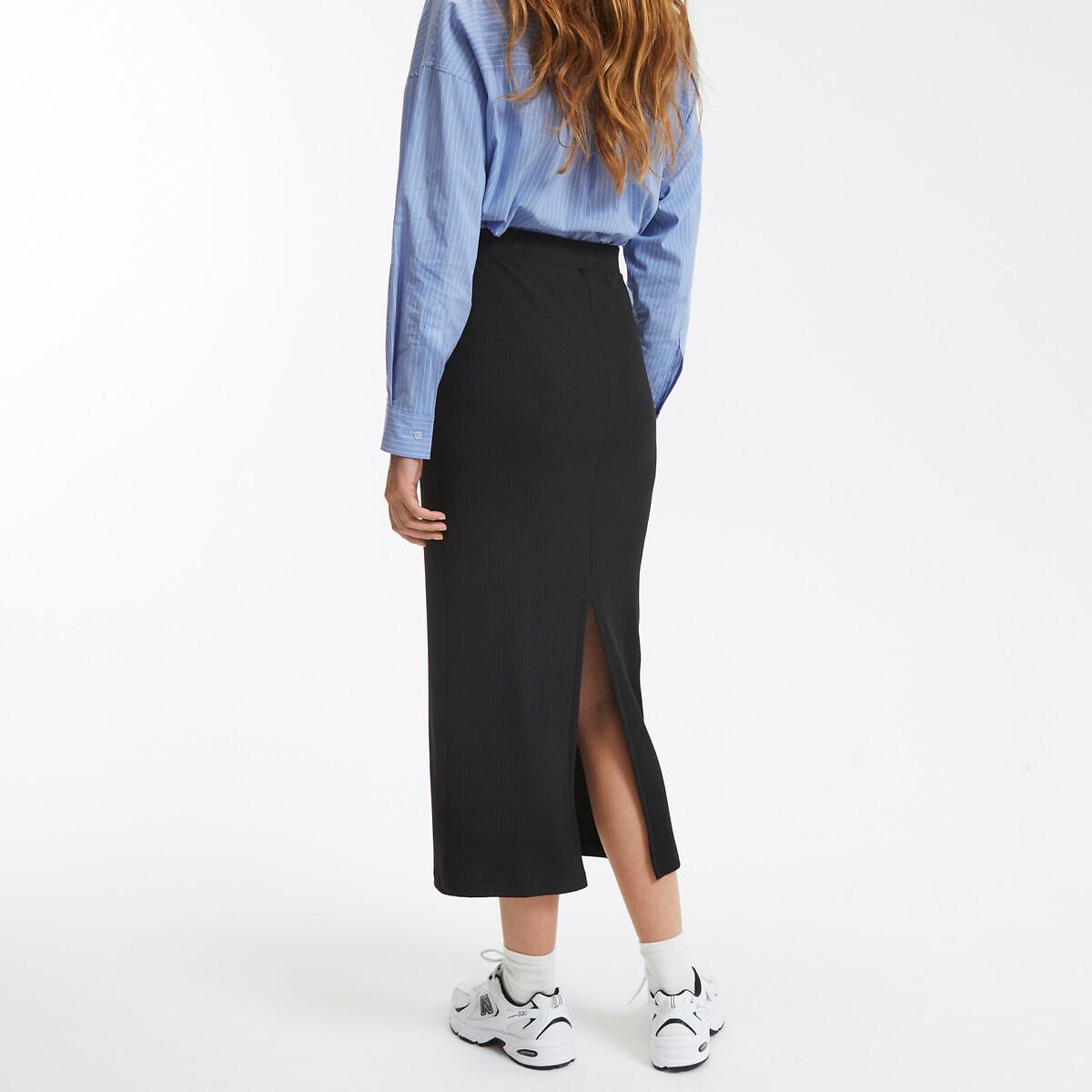 La Redoute Collections Gerippter Jersey Enger Maxirock  