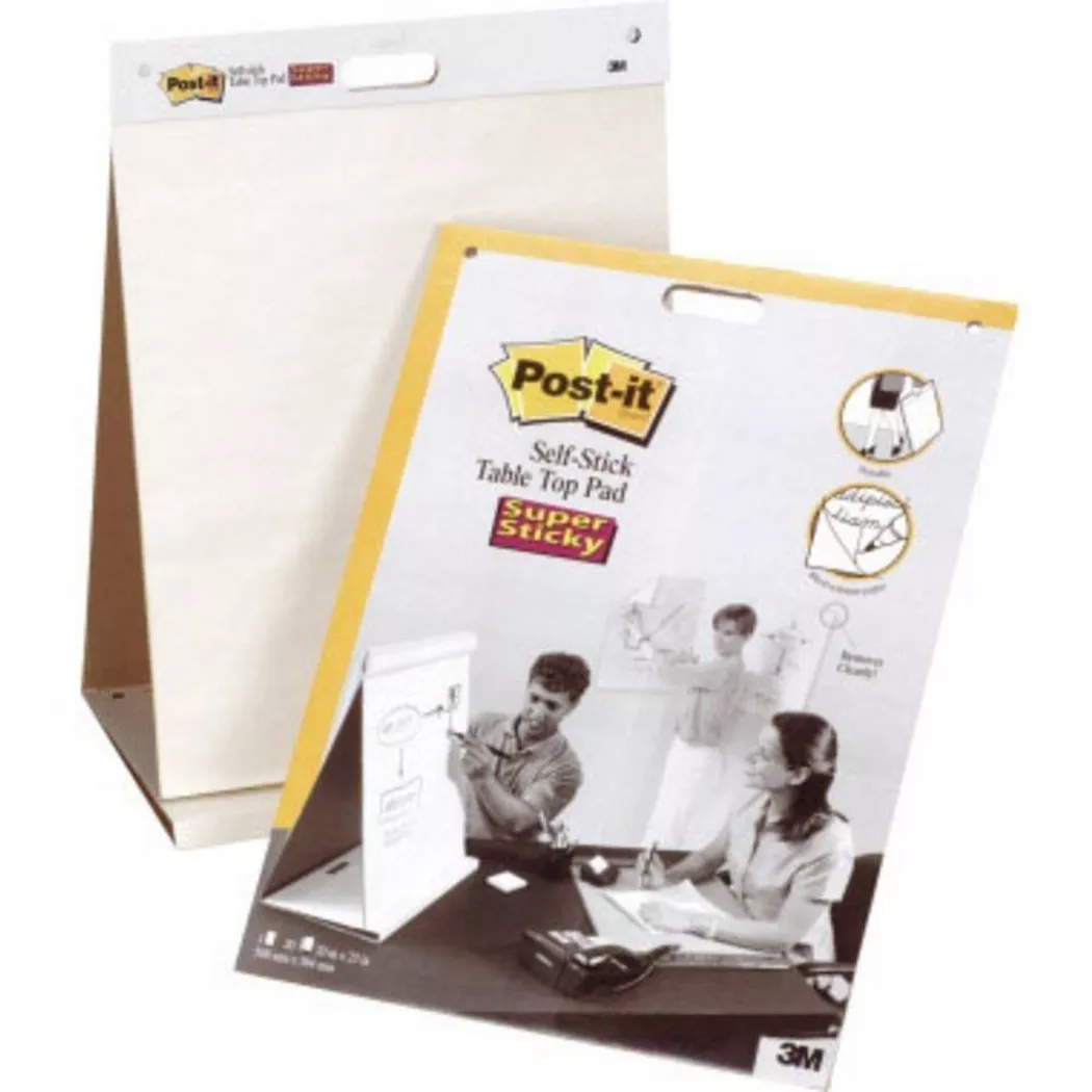 Post-It - Bloc de feuilles de papier Super Sticky tabletop, Blanc