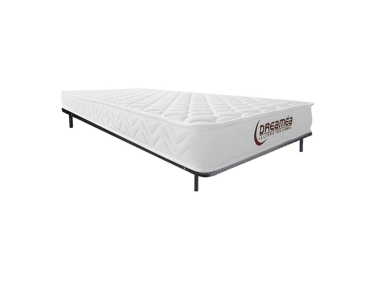 Vente-unique Ensemble 90 x 200 cm cadre à lattes + matelas mémoire de forme ép.15cm - PELOPS de DREAMEA  