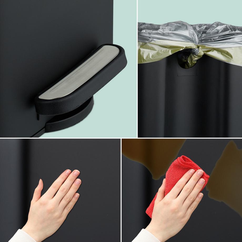 Northix Pattumiera a pedale da 6 litri con sacchetti  