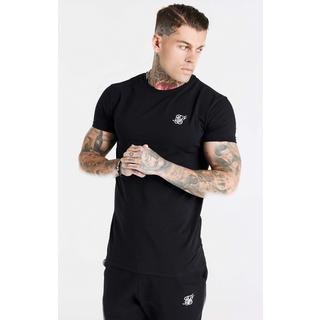 Sik Silk  T-Shirts Black Essential Short Sleeve Muscle Fit T-Shirt 