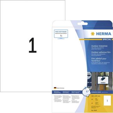 Herma 9500 Etichette 210 x 297 mm Pellicola in polietilene Bianco 10 pz. Permanente Etichetta universale, Etich