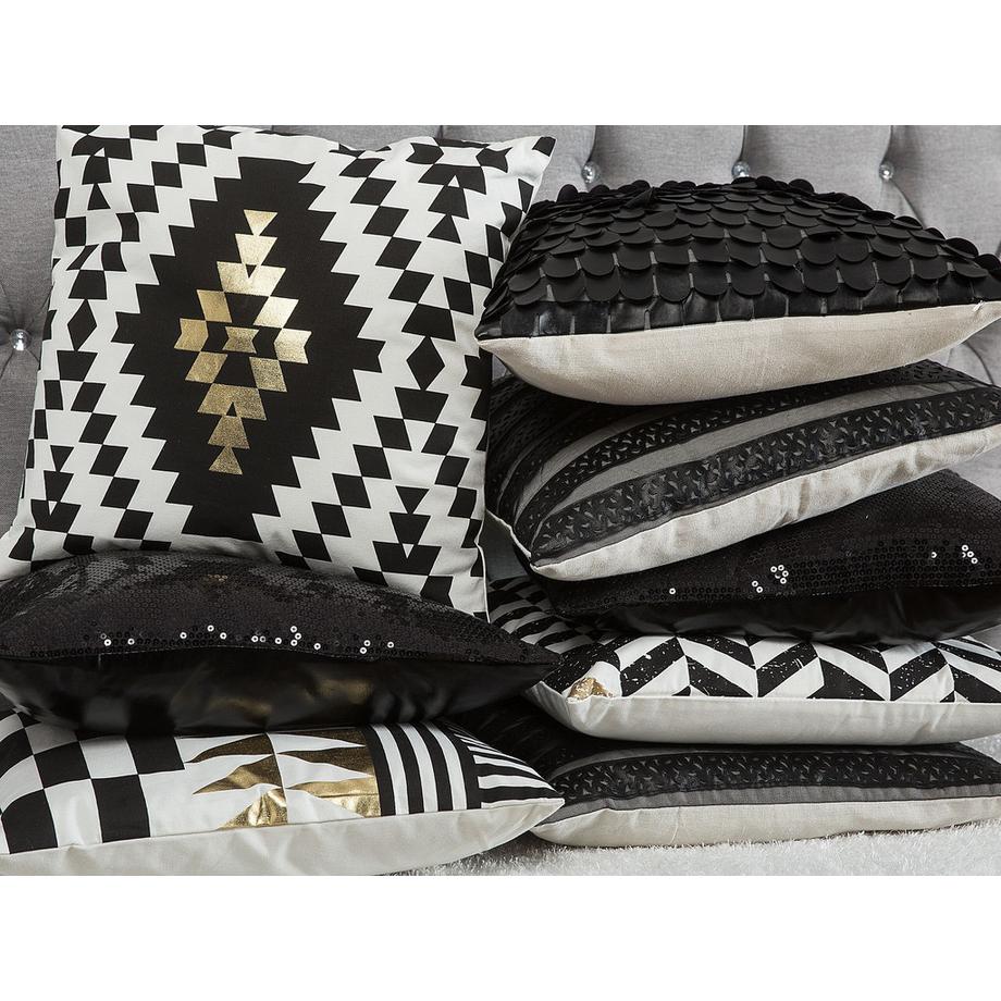 Beliani Lot de 2 coussins décoratifs en Coton Moderne HELCONIA  