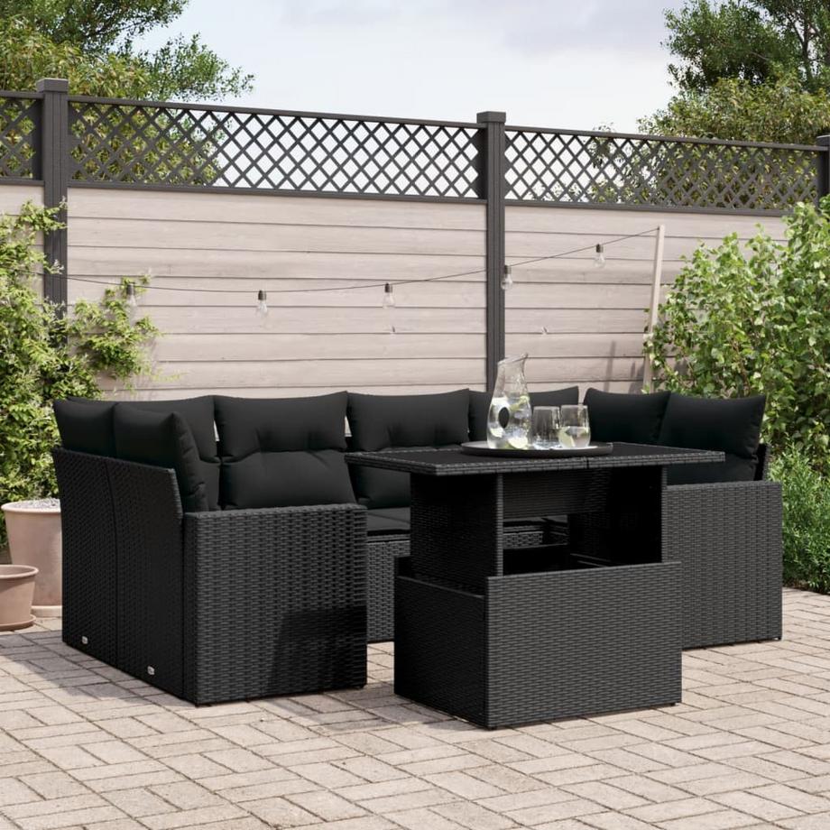 VidaXL set divano da giardino Polirattan  