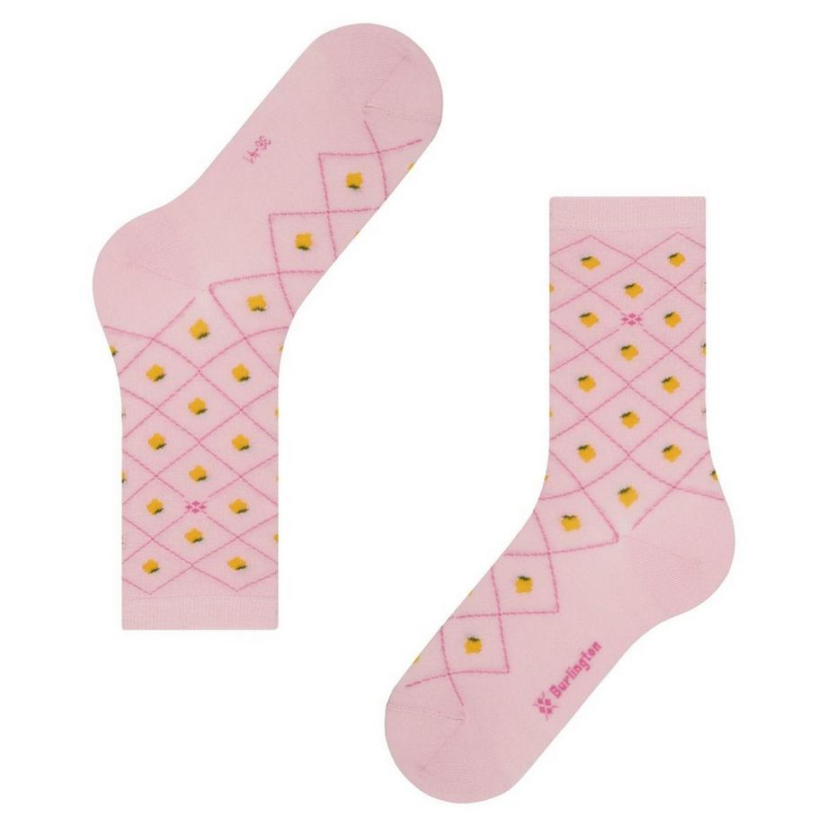 Burlington Calze Limone Motivo a Rombi  