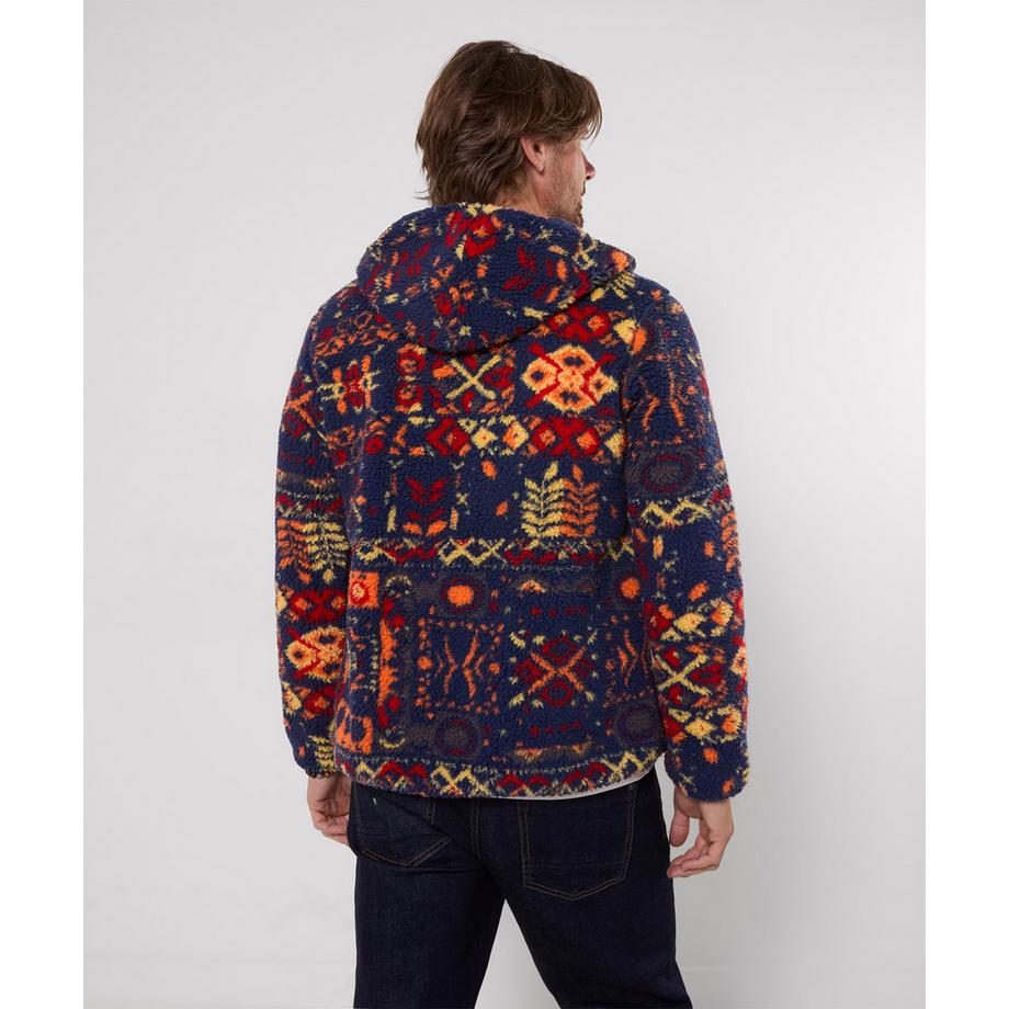 Joe Browns Kapuzen-Fleece-Pullover mit Muster  