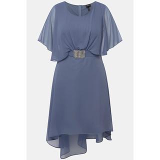 Ulla Popken  Abito da sera in chiffon con scollo a V, mezze maniche e sottoveste 