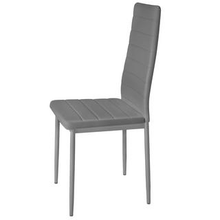 Tectake Lot de chaises avec surpiqûre  