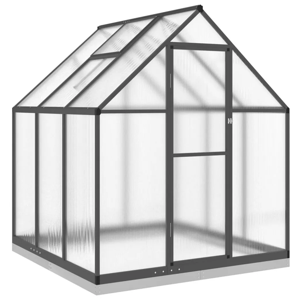 VidaXL - Gewächshaus aluminium, One Size, Grau