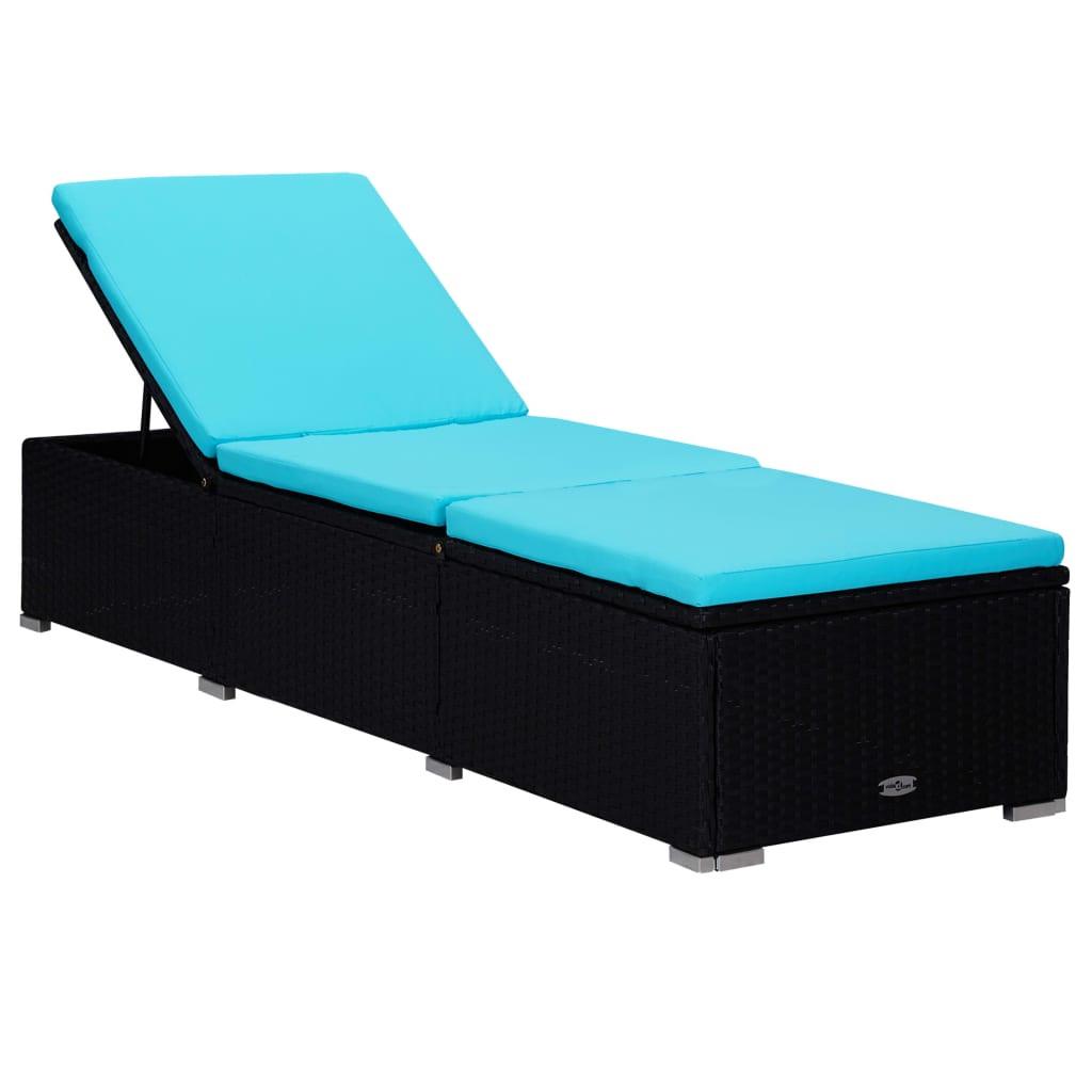 VidaXL Chaise longue rotin synthétique  