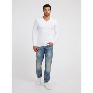 GUESS Core Langarm V-Ausschnitt T-Shirt  