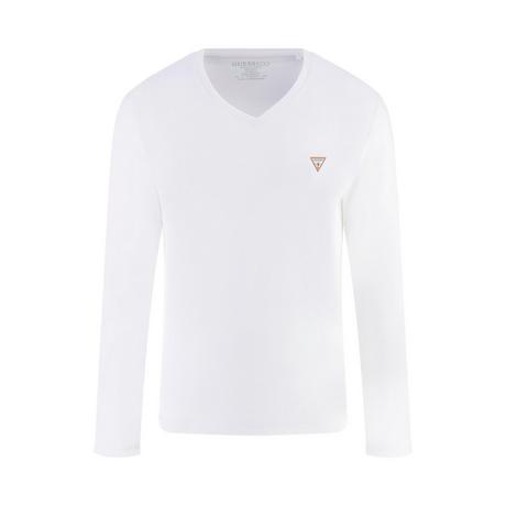 GUESS Core Langarm V-Ausschnitt T-Shirt  
