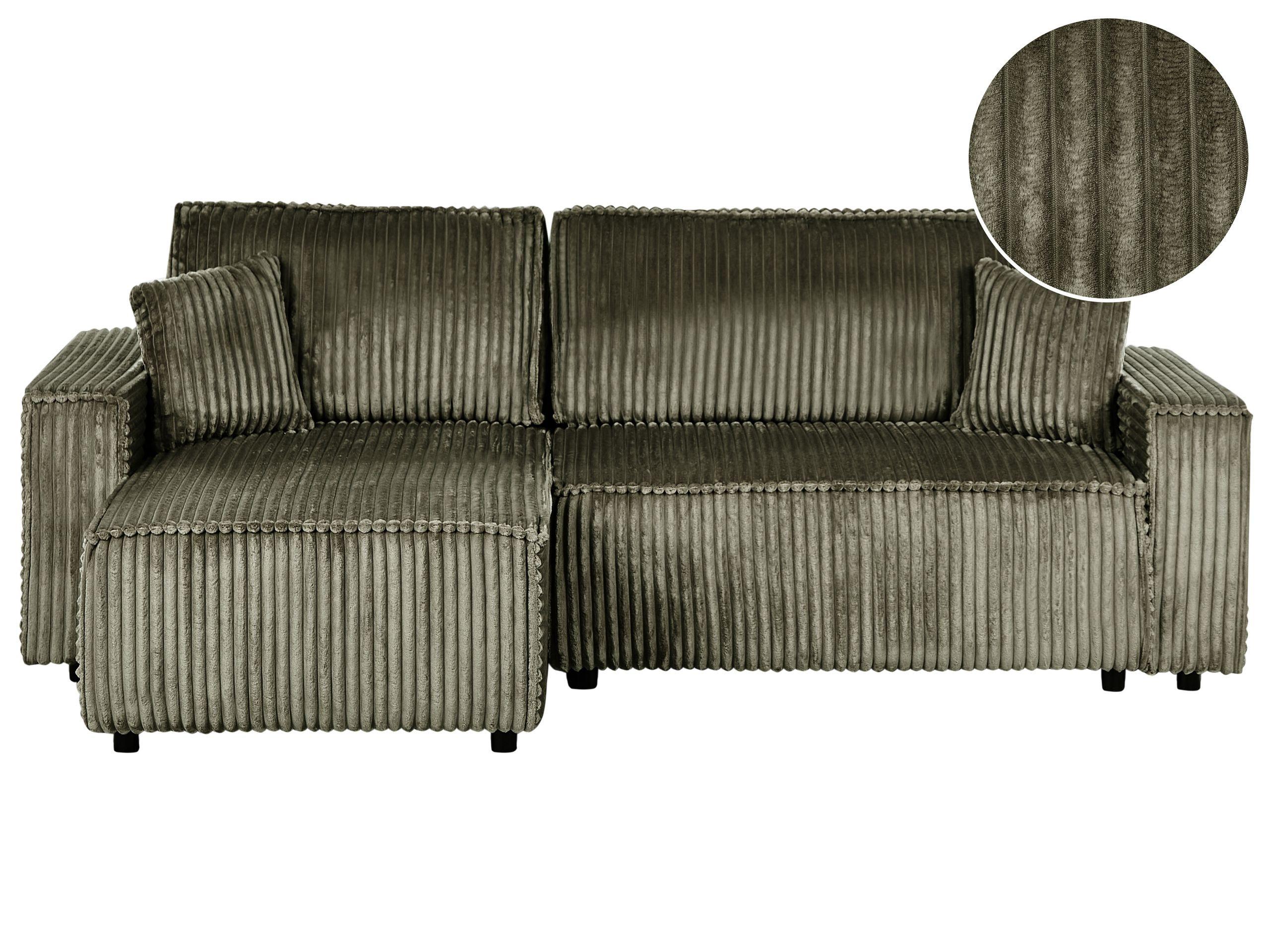 Beliani Schlafsofa aus Cord Modern ABACKA  