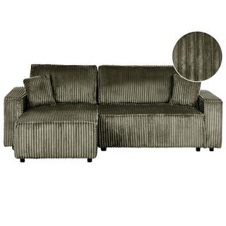 Beliani Schlafsofa aus Cord Modern ABACKA  