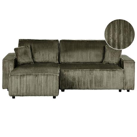 Beliani Schlafsofa aus Cord Modern ABACKA  