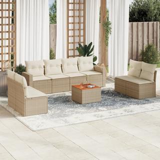 VidaXL set divano da giardino Polirattan  