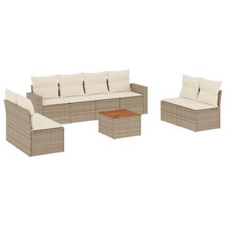 VidaXL set divano da giardino Polirattan  