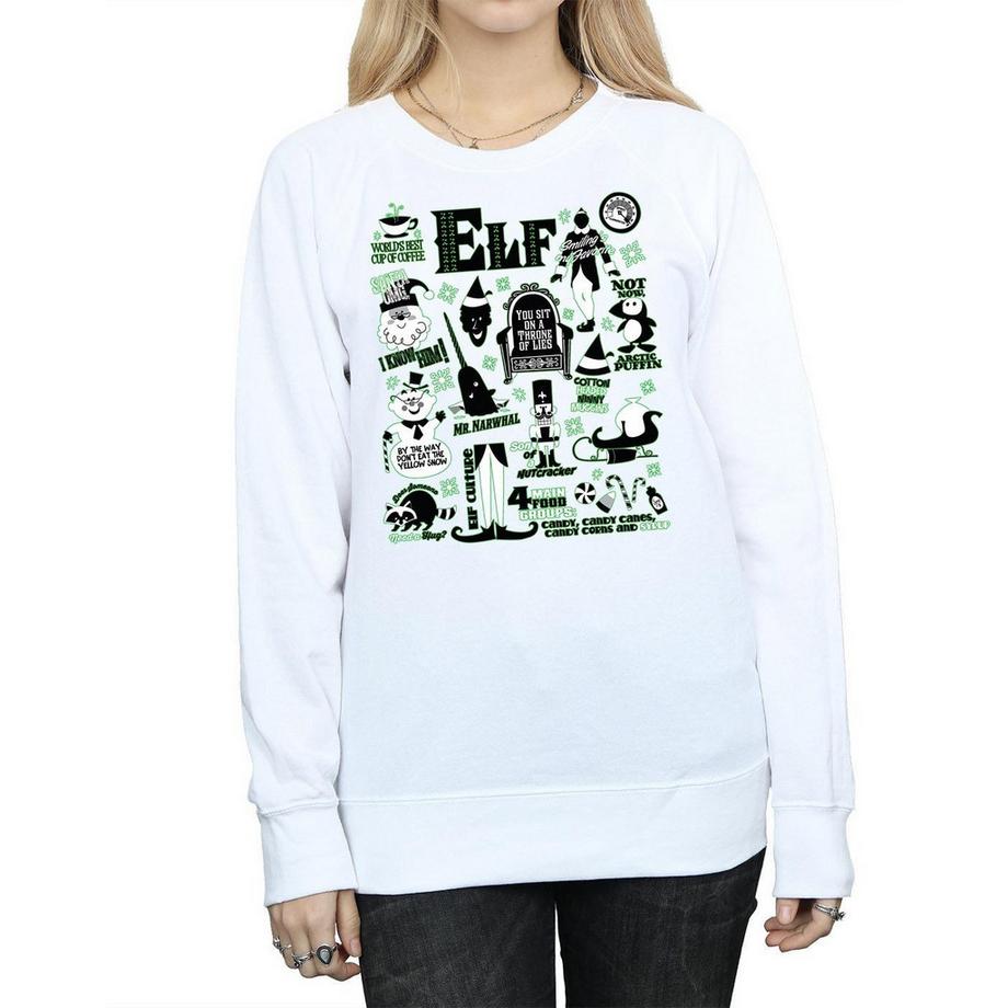 Elf Weihnachtsfilm Slogan Sweatshirt  