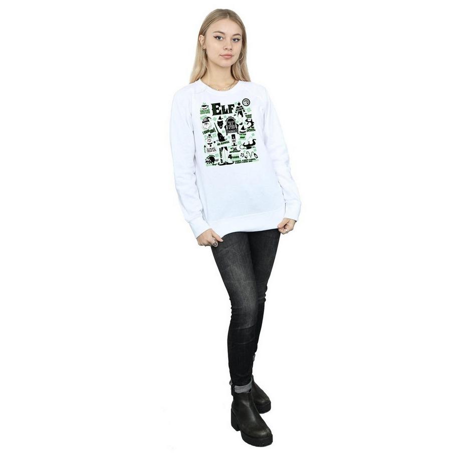 Elf Weihnachtsfilm Slogan Sweatshirt  