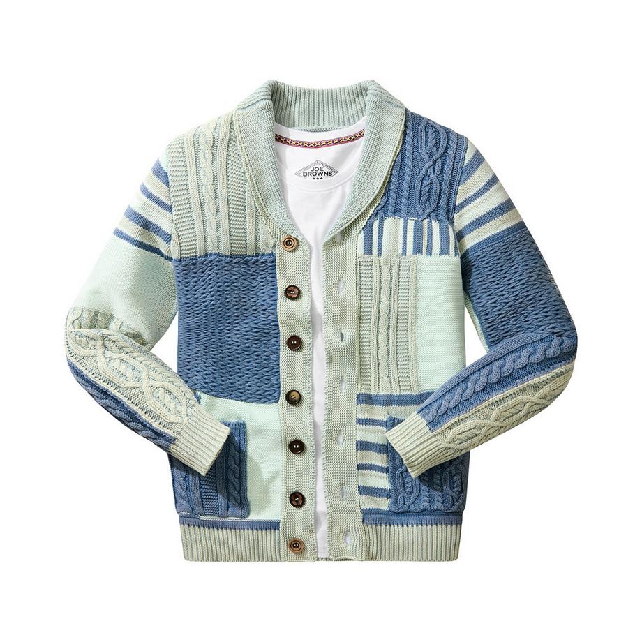 Joe Browns Gilet patchwork en maille avec divers motifs tricotés  